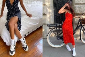 9 Easy Dress-and-Trainer Outfits Fashion People Swear By