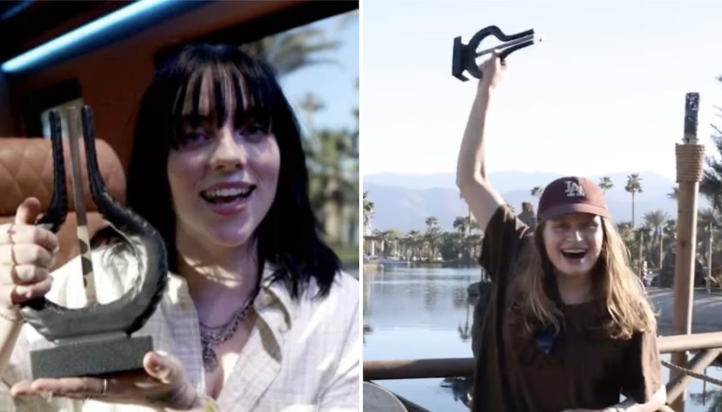 Billie Eilish Surprises girl in red with a Norwegian Grammy at Coachella
