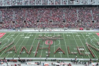 Ohio State Athletic Band Pays Tribute To VAN HALEN At Spring Game