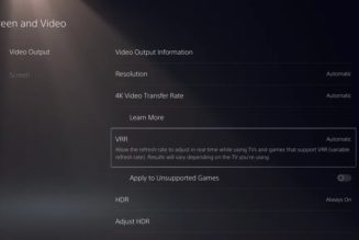 Sony’s PS5 variable refresh rate feature begins rolling out this week