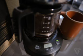 The Mr. Coffee ‘brew now’ button is an escape from sleepiness