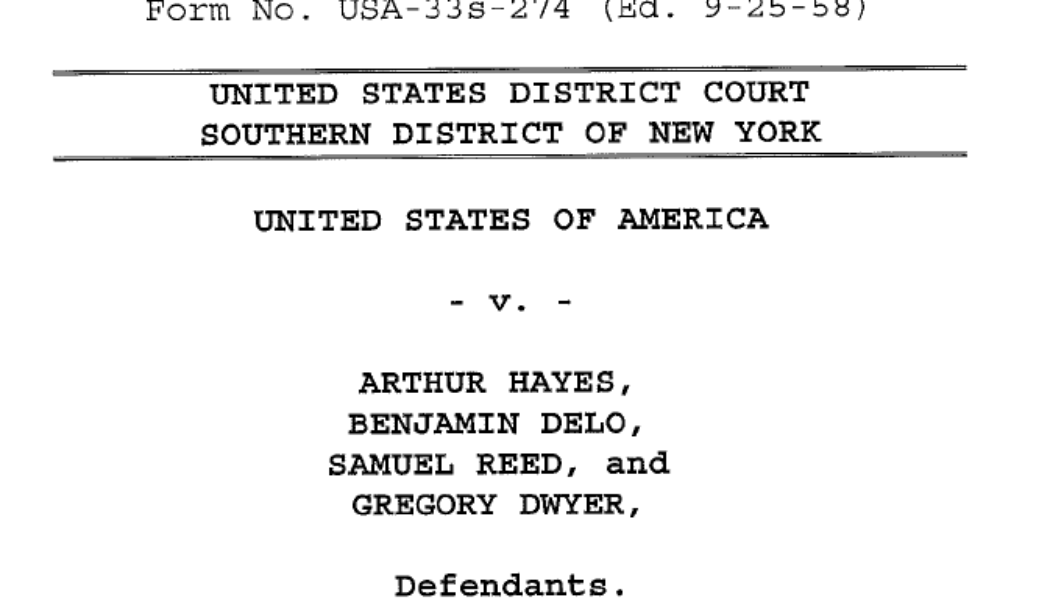 Arthur Hayes to serve 2-year probation owning up to BitMEX’s AML mishap