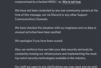 Axie Infinity’s Discord bot compromised, hackers issue fake minting message