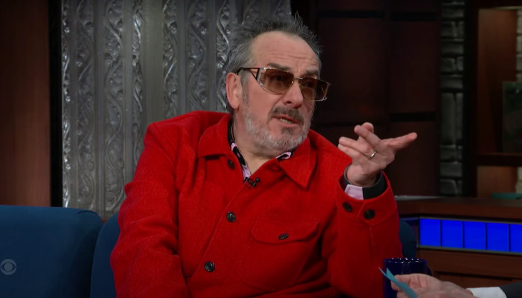 Elvis Costello Recalls Meeting Gregory Peck In a Game of “The Colbert Questionert”: Watch