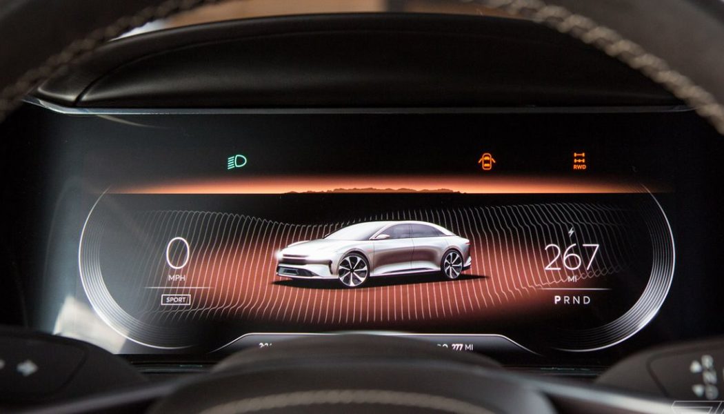 Lucid Motors issues recall for some Lucid Air EVs over faulty instrument display wiring