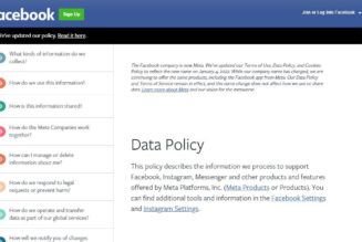Meta rewrites privacy policy but says it won’t collect data in ‘new ways’