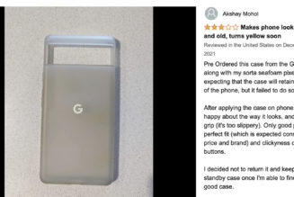 Pixel 6 owners aren’t thrilled with Google’s overpriced, yellowing cases