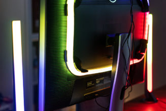This monitor light is a slick way to bathe your gaming space in color