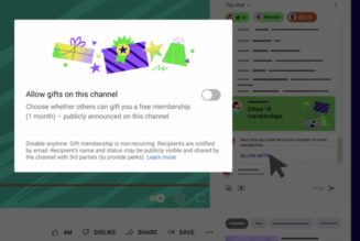 YouTube’s memberships gifting feature launches Wednesday, but in beta to start