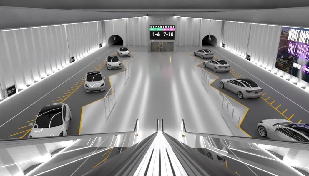 Elon Musk’s ‘Teslas in Tunnels’ Las Vegas project is still happening, and here’s the first station