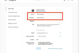 How to change your Instagram username