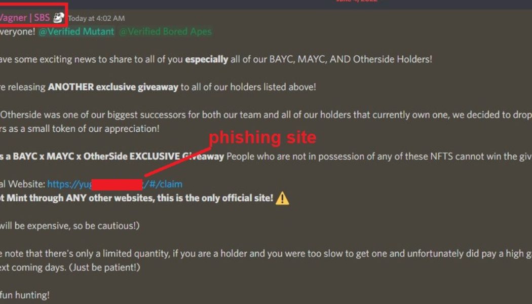 Yuga Labs’ BAYC, OtherSide Discord groups breached, over 145 ETH stolen