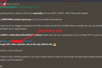 Yuga Labs’ BAYC, OtherSide Discord groups breached, over 145 ETH stolen