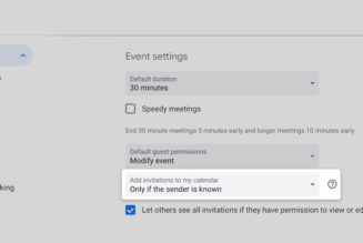 Google Calendar’s ‘known senders’ filter should help stamp out spam invites
