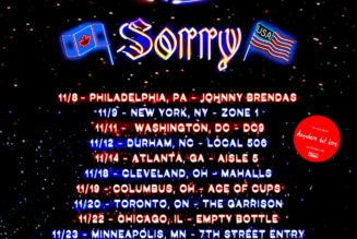 Sorry Announce Fall 2022 North American Tour