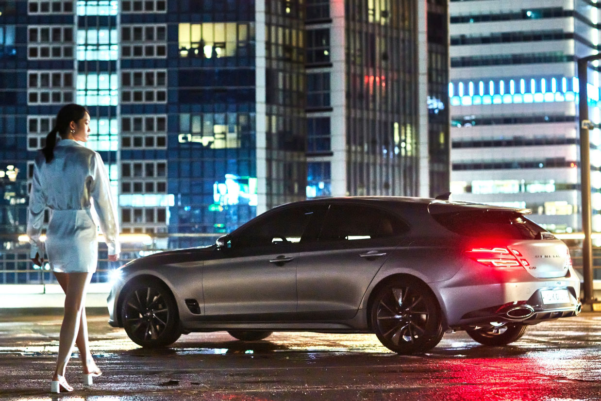 Genesis G70 Shooting Brake Hyunji Shin Campaign The Way I Am sedan auto korea korean car silver