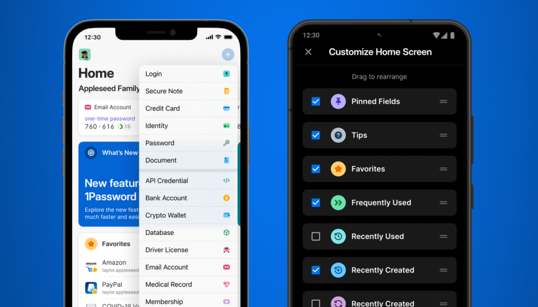 1Password 8 arrives on Android and iOS with a big redesign and personalized home