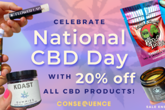 Celebrate National CBD Day with 20% Off at Consequence Shop and $300 Giveaway