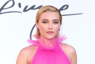 Florence Pugh Gives Barbiecore a Festival Makeover in Sheer Jumpsuit and Flower Crown