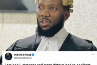 I’m Back, Stronger, Incarcerated Lawyer Tweets After Release