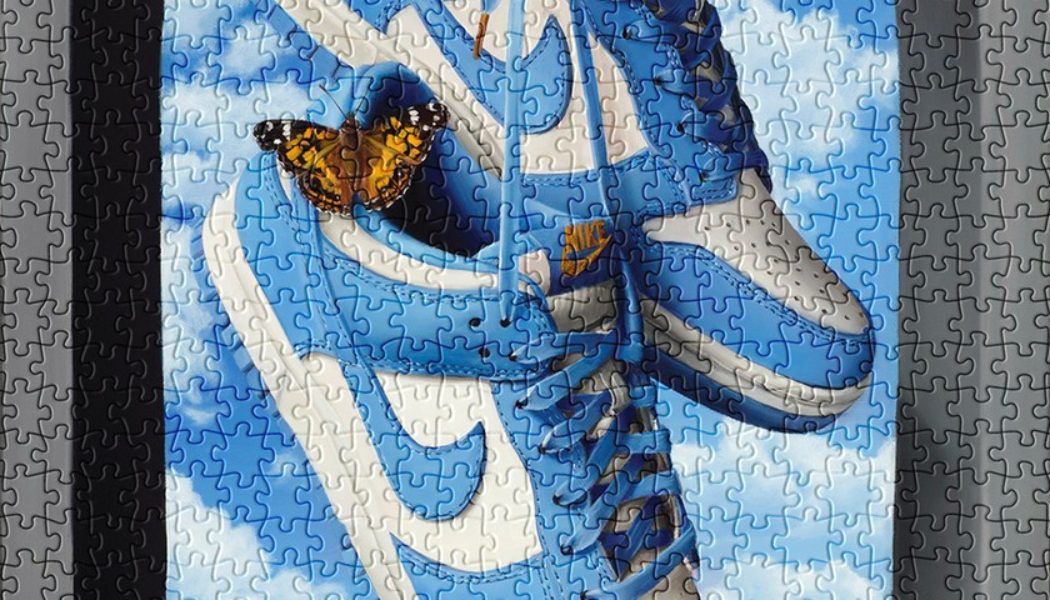 Kathy Ager Pays Homage to the Nike Dunk Low “University Blue” in New Puzzle