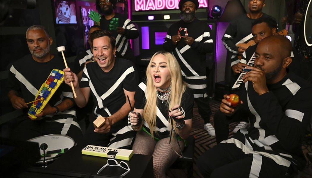 Madonna and Jimmy Fallon Give the Gift of ‘Music’ on ‘Classroom Instruments’