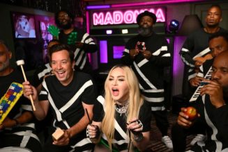 Madonna and the Roots Play “Music” With Classroom Instruments on Fallon