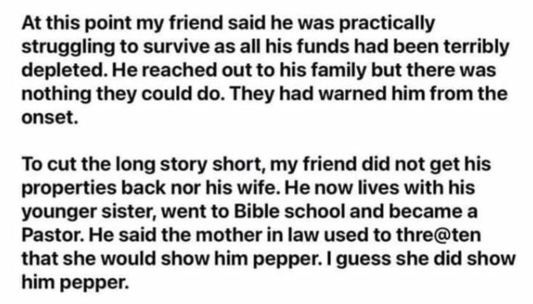Singer Kanzi narrates how his friend formerly worth N36m became broke, single and homeless after marrying a materialistic wife