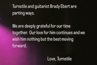 Turnstile Have Parted Ways with Guitarist Brady Ebert