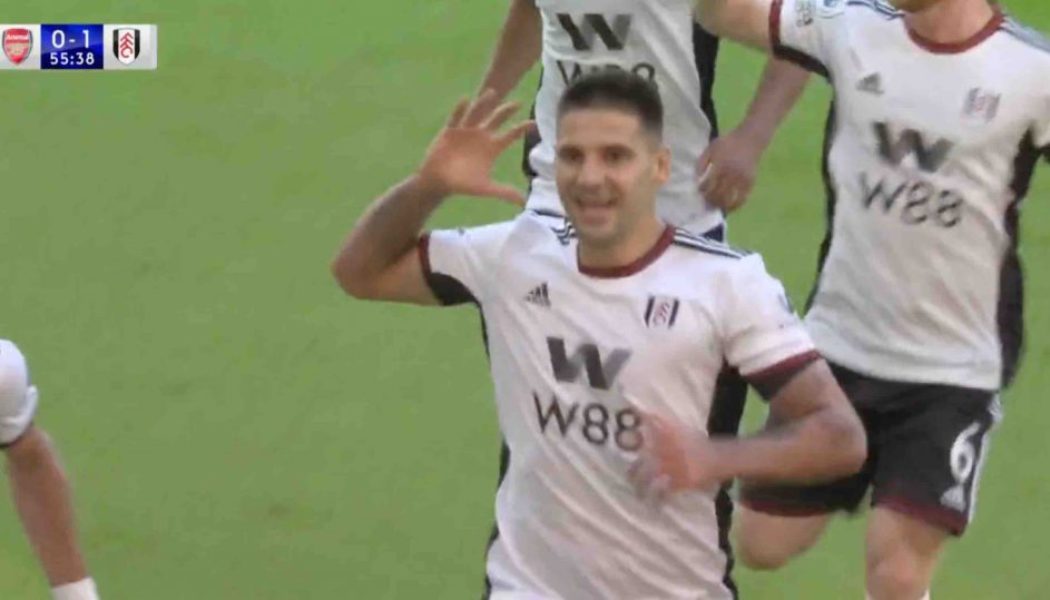 WATCH: Gabriel howler gifts Mitrovic 100th Fulham goal