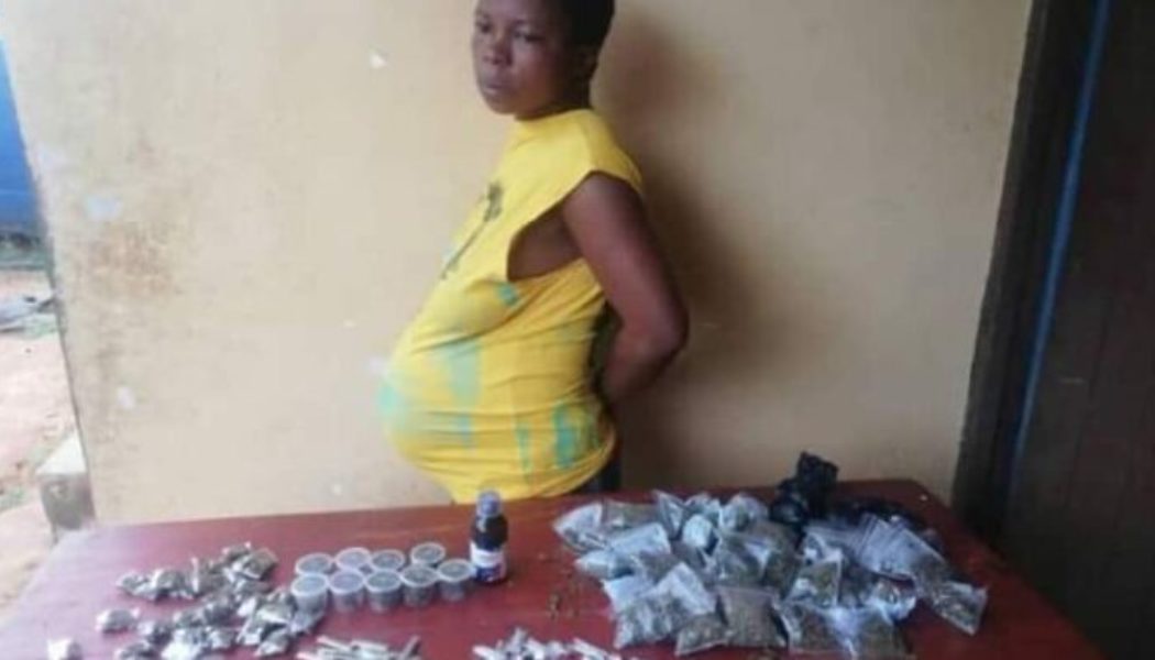 25-yr-old heavily pregnant drug dealer arrested with 82 pinches of meth