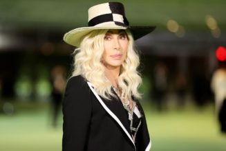 Cher Walks in Balmain Finale at Paris Fashion Week in Spandex Bodysuit
