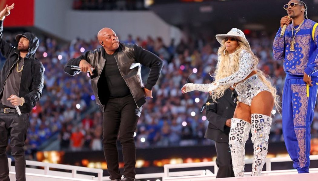 Dr. Dre, Eminem, Snoop Dogg, Mary J. Blige, Kendrick Lamar and 50 Cent Win Creative Arts Emmy for Super Bowl LVI Halftime Show