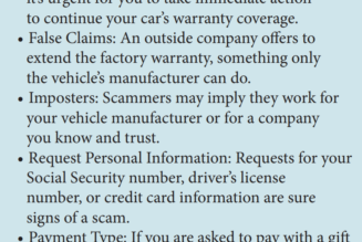 Florida govt warns against auto warranty scammers asking crypto payments
