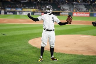 Ghost’s Papa Emeritus IV Throws First Pitch at White Sox Game