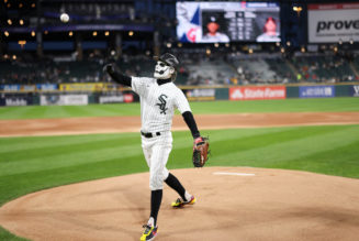 Ghost’s Papa Emeritus IV Throws Out First Pitch at White Sox Game