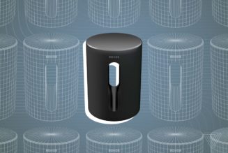 Leaked Sonos Sub Mini marketing photos show off its cylindrical shape