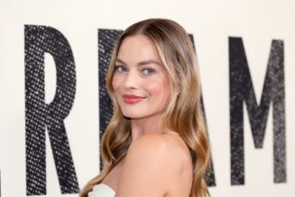 Margot Robbie Radiates Wedding Energy in Strapless White Chanel