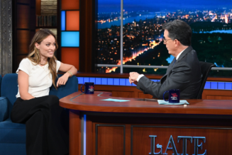 Olivia Wilde Addresses Harry Styles & Chris Pine ‘Spit-Gate’ on ‘Colbert’: ‘People Will Look for Drama’