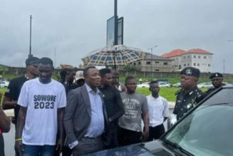 PHOTOS: Sowore Joins Students To Protest At Lagos Airport
