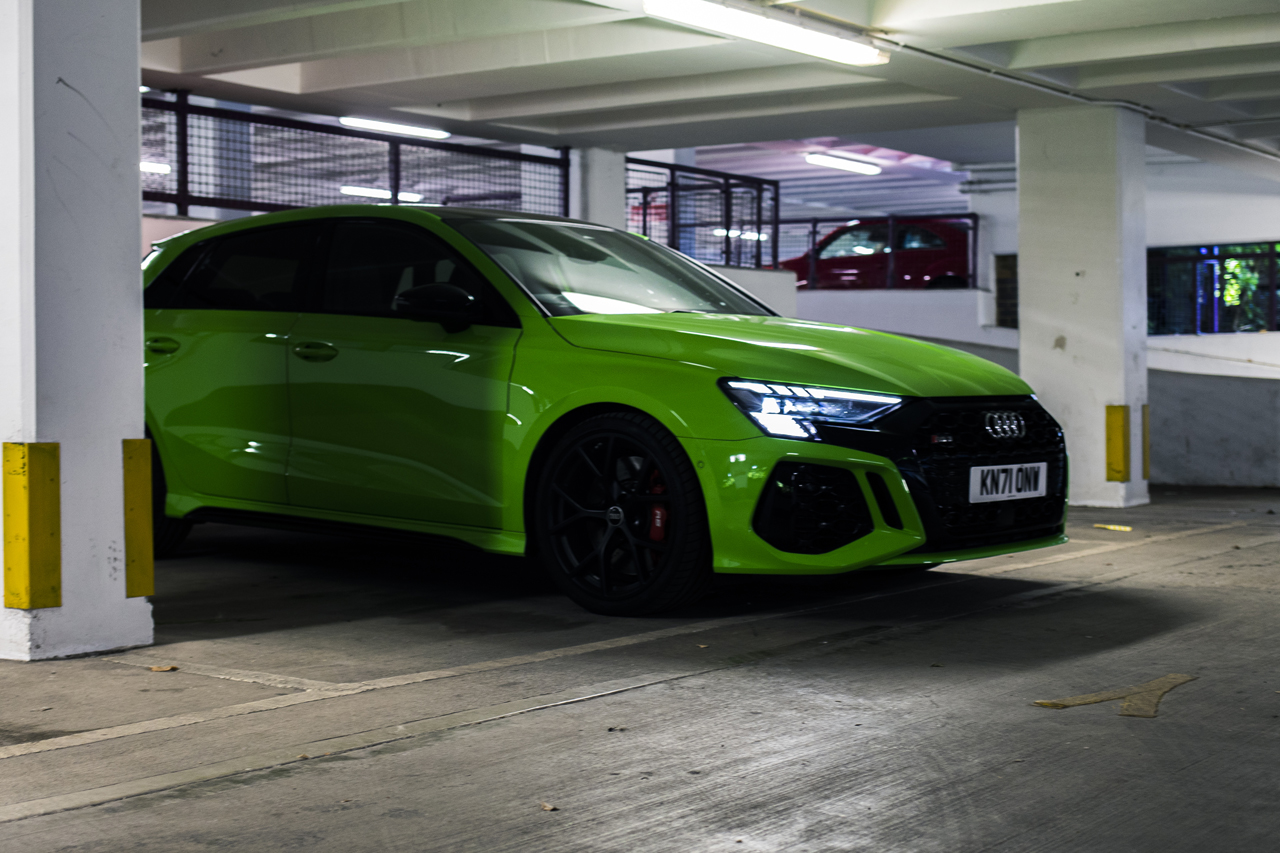 Audi RS3 2022 Kyalami Green Hot Hatchback Hypebeast Test Drive Review Mercedes AMG A45S Volkswagen Golf R Competitor 