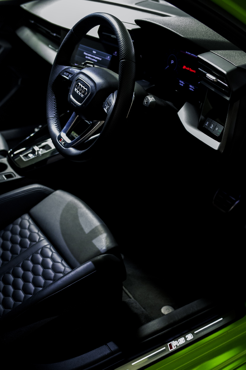 Audi RS3 2022 Kyalami Green Hot Hatchback Hypebeast Test Drive Review Mercedes AMG A45S Volkswagen Golf R Competitor