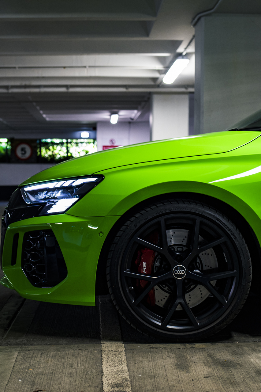 Audi RS3 2022 Kyalami Green Hot Hatchback Hypebeast Test Drive Review Mercedes AMG A45S Volkswagen Golf R Competitor