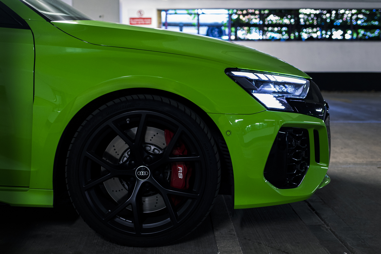 Audi RS3 2022 Kyalami Green Hot Hatchback Hypebeast Test Drive Review Mercedes AMG A45S Volkswagen Golf R Competitor