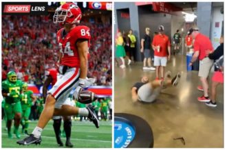 WATCH: College Football Fans Filmed in Wild Melee as Georgia Sweep Aside Oregon