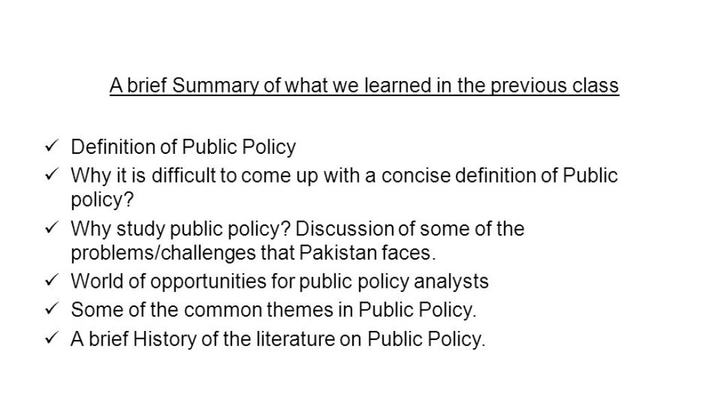 Why Study Public Policy Analysis