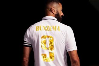 Karim Benzema Celebrates Ballon d’Or Win With a Golden Real Madrid Jersey
