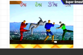 Masahiro Sakurai shows off a prototype of the game that would become Smash Bros.