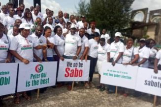 PHOTOS: Youths Protest Ihedioha’s ‘Saboteur’ Comment In Imo