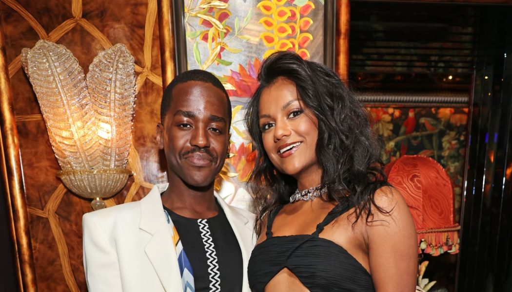 Simone Ashley Pairs a See-Through Shirt With Voluminous Waves as She Reunites with Ncuti Gatwa